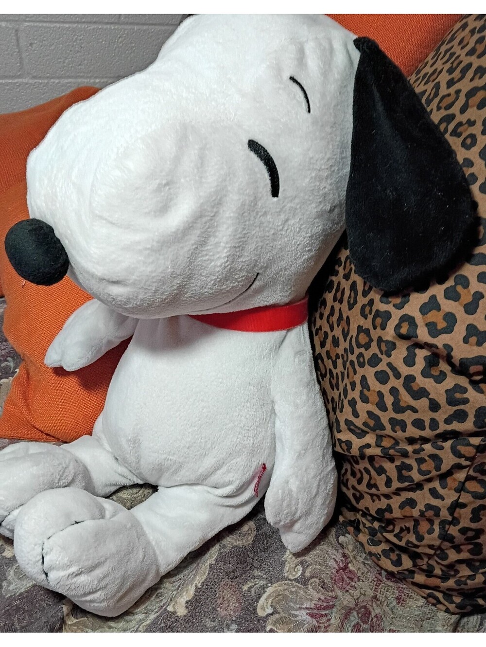 Peanuts Snoopy Plush Stuffed Animal with Red Collar